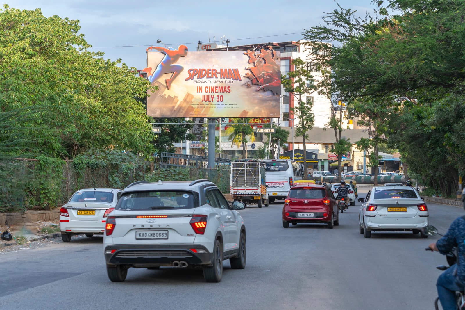 Bengaluru arterial-road hoarding in daylight